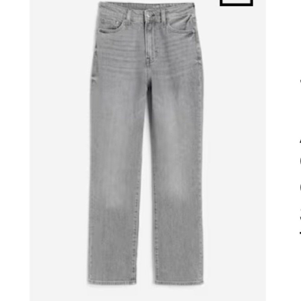 H&M Gray ULTRA HIGH RISE MOM JEANS
